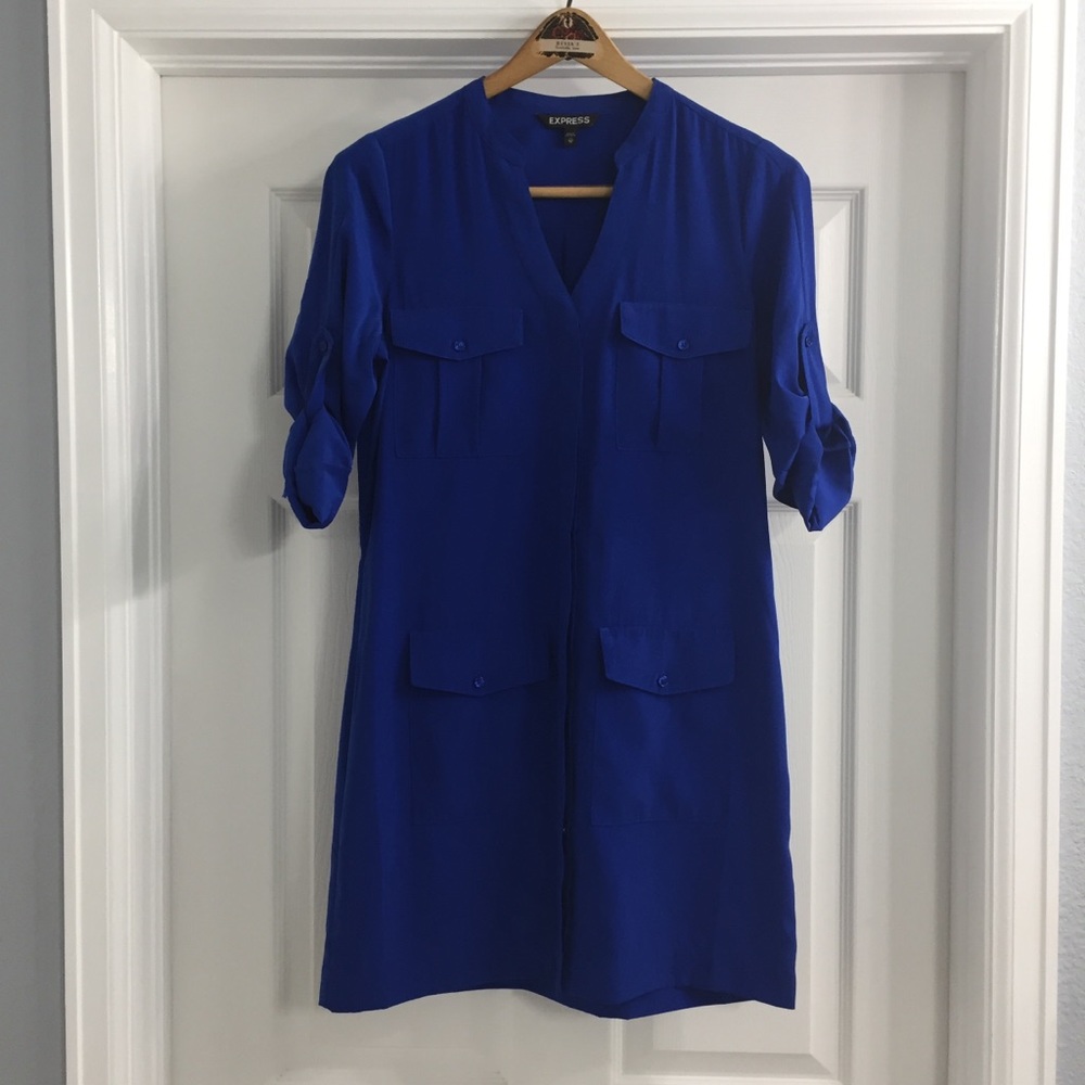 Express peacock blue portofino dress. Size XS